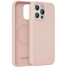 Vention Funda de Silicona Líquida MagSafe para iPhone 15 Pro - Rosa